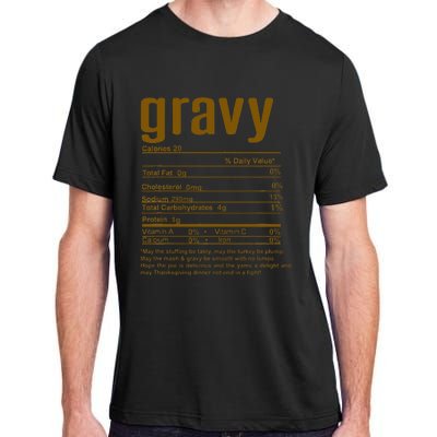 Thanksgiving Christmas Gravy Nutritional Facts Adult ChromaSoft Performance T-Shirt