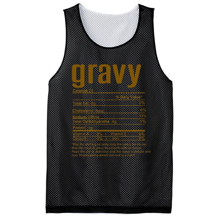 Thanksgiving Christmas Gravy Nutritional Facts Mesh Reversible Basketball Jersey Tank