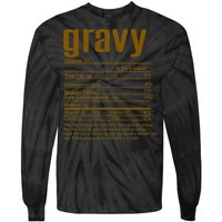 Thanksgiving Christmas Gravy Nutritional Facts Tie-Dye Long Sleeve Shirt