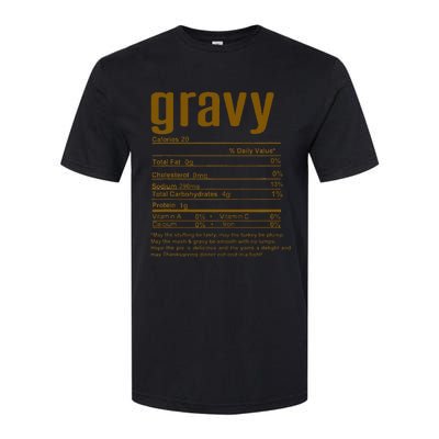 Thanksgiving Christmas Gravy Nutritional Facts Softstyle CVC T-Shirt