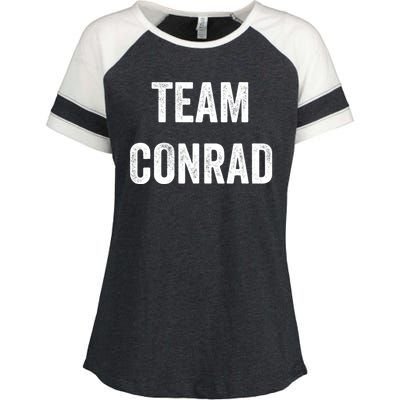 Team Conrad Go Conrad Supporter Cheer Fan Enza Ladies Jersey Colorblock Tee