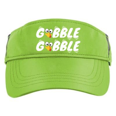 Thanksgiving Cute Gobble Gobble Turkey Face Gift Adult Drive Performance Visor