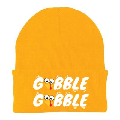 Thanksgiving Cute Gobble Gobble Turkey Face Gift Knit Cap Winter Beanie