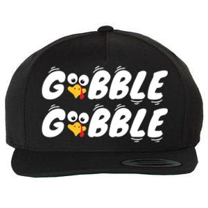 Thanksgiving Cute Gobble Gobble Turkey Face Gift Wool Snapback Cap