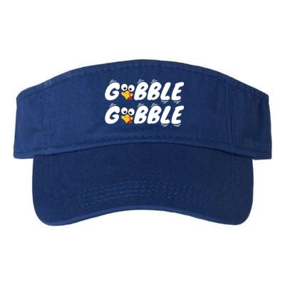 Thanksgiving Cute Gobble Gobble Turkey Face Gift Valucap Bio-Washed Visor