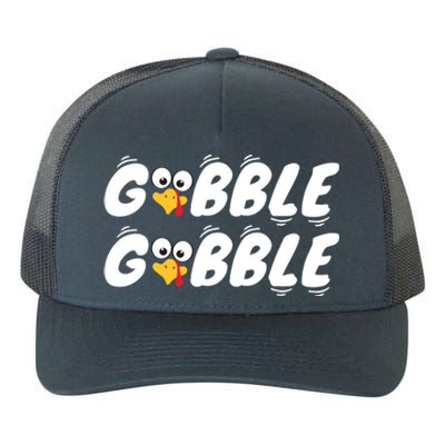 Thanksgiving Cute Gobble Gobble Turkey Face Gift Yupoong Adult 5-Panel Trucker Hat