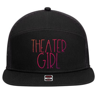 Theatre Cute Gift Broadway Musical Fan Christmas Gift Cute Funny Gift 7 Panel Mesh Trucker Snapback Hat