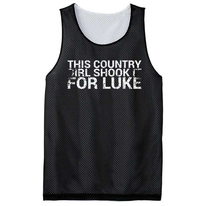 This Country Girl Shook It For Luke Design For Music Fan Mesh Reversible Basketball Jersey Tank