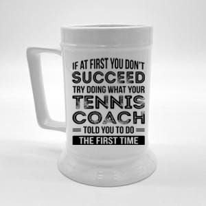 Tennis Coach Gift Funny Thank You Gift Beer Stein