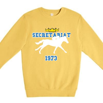 Trpl Crwn Gift Secretariat 1973 Cool Gift Premium Crewneck Sweatshirt