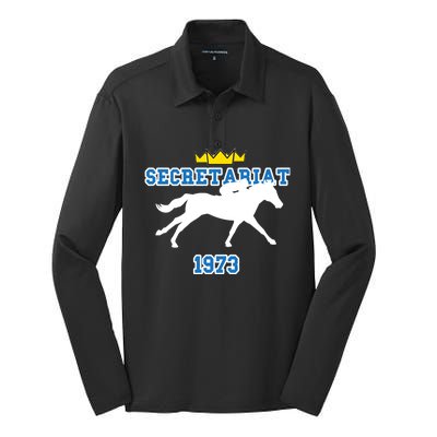 Trpl Crwn Gift Secretariat 1973 Cool Gift Silk Touch Performance Long Sleeve Polo