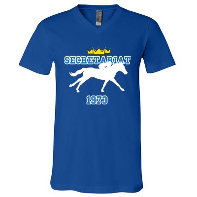 Trpl Crwn Gift Secretariat 1973 Cool Gift V-Neck T-Shirt