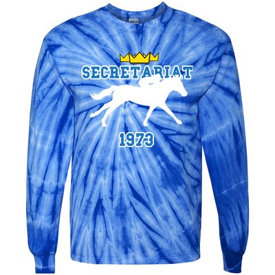 Trpl Crwn Gift Secretariat 1973 Cool Gift Tie-Dye Long Sleeve Shirt