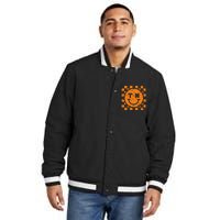 Tennessee Checkered Happily Face Football Season Game Day Insulated Varsity Jacket