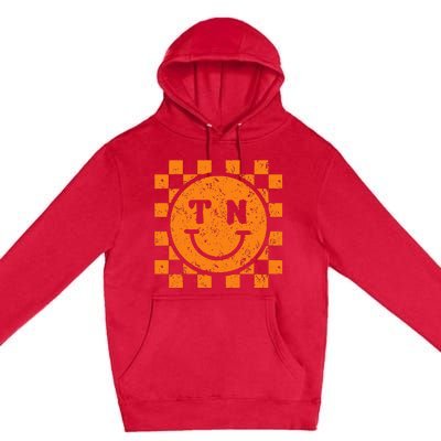 Tennessee Checkered Happily Face Football Season Game Day Premium Pullover Hoodie