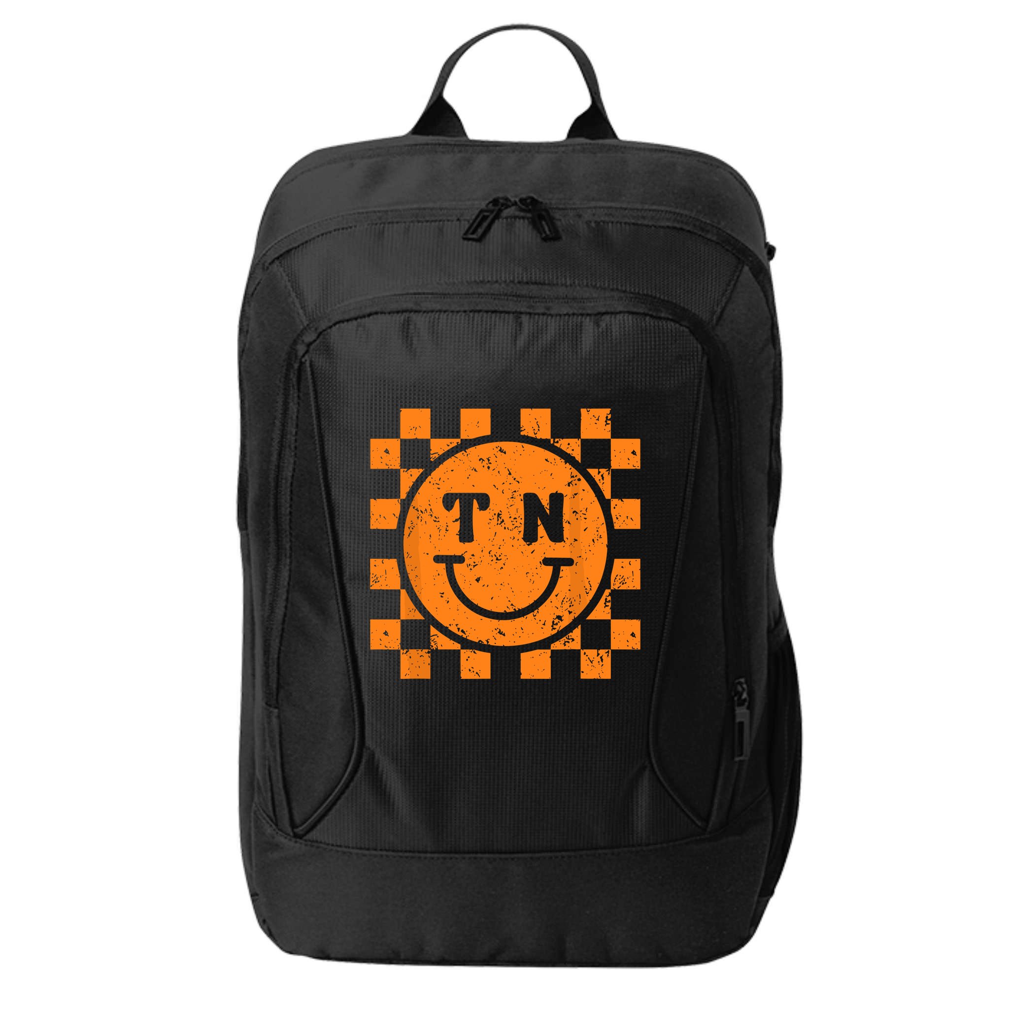 Tennessee Checkered Happy Face Football Season Game Day City Backpack