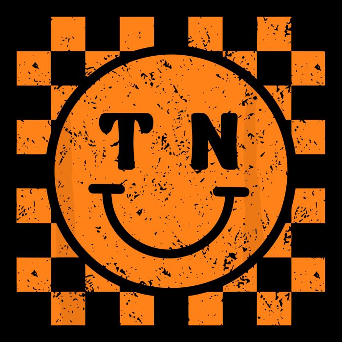 Tennessee Checkered Happy Face Football Season Game Day City Backpack