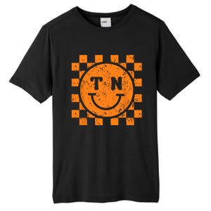 Tennessee Checkered Happy Face Football Season Game Day Tall Fusion ChromaSoft Performance T-Shirt