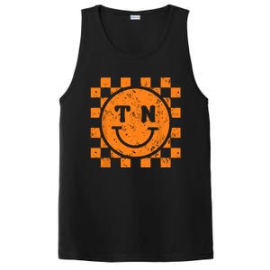 Tennessee Checkered Happy Face Football Season Game Day PosiCharge Competitor Tank