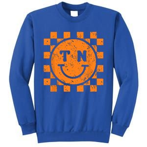 Tennessee Checkered Happy Face Football Season Game Day Sweatshirt