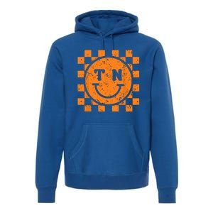 Tennessee Checkered Happy Face Football Season Game Day Premium Hoodie