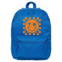 Tennessee Checkered Happy Face Football Season Game Day 16 in Basic Backpack