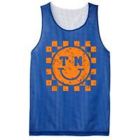 Tennessee Checkered Happy Face Football Season Game Day Mesh Reversible Basketball Jersey Tank