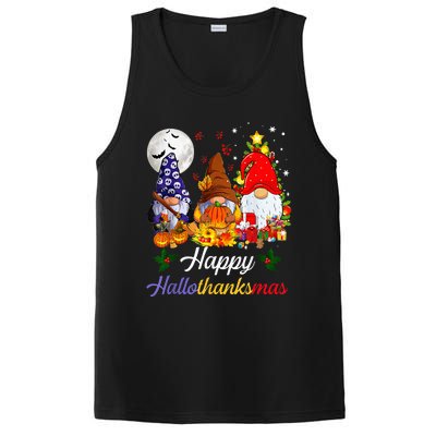 Thanksgiving Christmas Happy Hallothanksmas Gnomes PosiCharge Competitor Tank