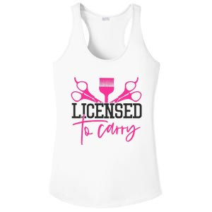 To Carry Hairstylist Cosmetologist Hairdresser Ladies PosiCharge Competitor Racerback Tank