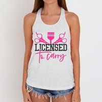 To Carry Hairstylist Cosmetologist Hairdresser Women's Knotted Racerback Tank