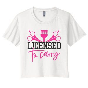 To Carry Hairstylist Cosmetologist Hairdresser Women's Crop Top Tee