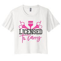 To Carry Hairstylist Cosmetologist Hairdresser Women's Crop Top Tee