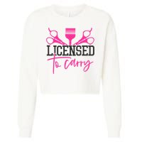 To Carry Hairstylist Cosmetologist Hairdresser Cropped Pullover Crew