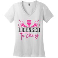 To Carry Hairstylist Cosmetologist Hairdresser Women's V-Neck T-Shirt