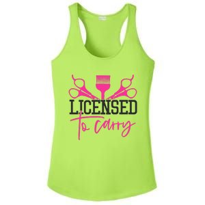 To Carry Hairstylist Cosmetologist Hairdresser Ladies PosiCharge Competitor Racerback Tank