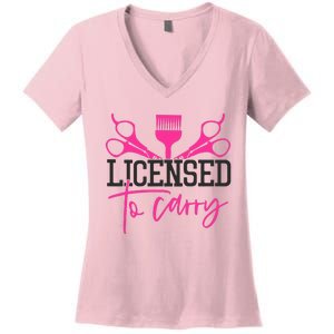 To Carry Hairstylist Cosmetologist Hairdresser Women's V-Neck T-Shirt