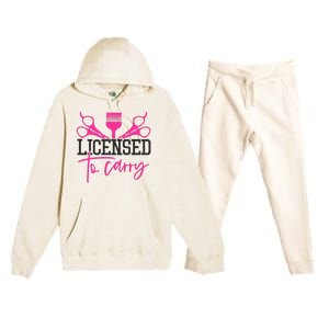 To Carry Hairstylist Cosmetologist Hairdresser Premium Hooded Sweatsuit Set