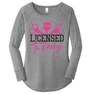 To Carry Hairstylist Cosmetologist Hairdresser Women's Perfect Tri Tunic Long Sleeve Shirt