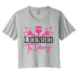 To Carry Hairstylist Cosmetologist Hairdresser Women's Crop Top Tee