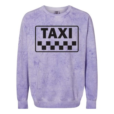 Taxi Costume Halloween Yellow New York Cab Colorblast Crewneck Sweatshirt