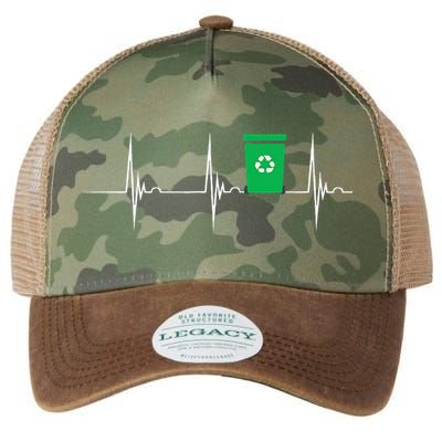 Trash Can Heartbeat EKG Pulse Recycle Logo Earth Day Legacy Tie Dye Trucker Hat