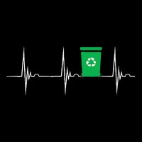Trash Can Heartbeat EKG Pulse Recycle Logo Earth Day Zip Tote Bag