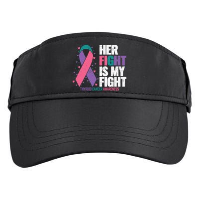 Thyroid Cancer Her Fight My Fight Thyroid Cancer Awareness Adult Drive Performance Visor