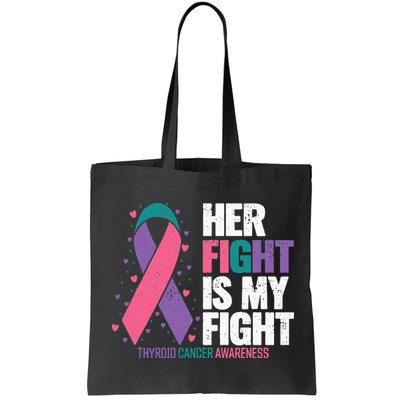 Thyroid Cancer Her Fight My Fight Thyroid Cancer Awareness Bag