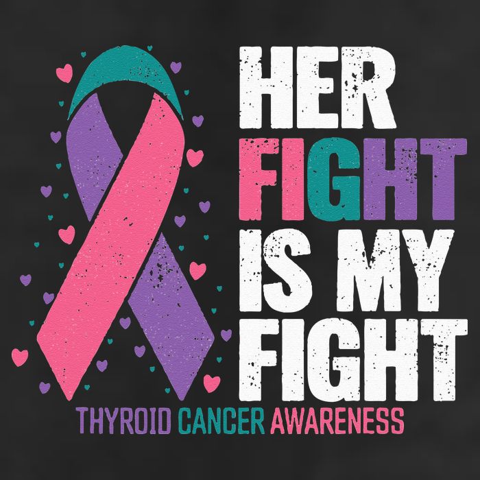 Thyroid Cancer Her Fight My Fight Thyroid Cancer Awareness Hat