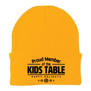 Thanksgiving Christmas Happy Holidays Proud Member Of Dinner Table For Children Knit Cap Winter Beanie