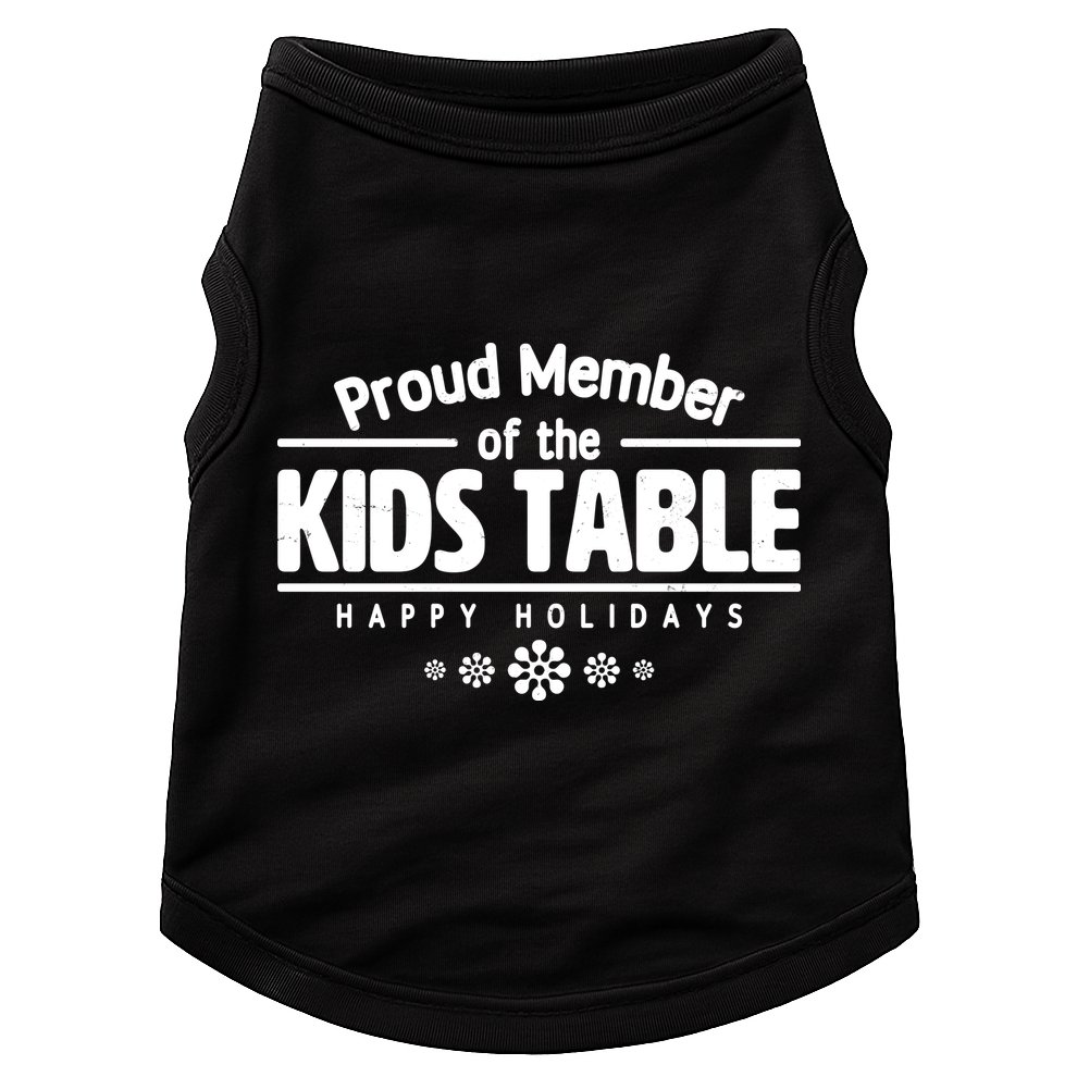 Thanksgiving Christmas Happy Holidays Proud Member Of Dinner Table For Children Doggie Tank