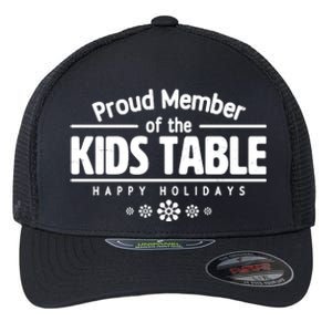 Thanksgiving Christmas Happy Holidays Proud Member Of Dinner Table For Children Flexfit Unipanel Trucker Cap