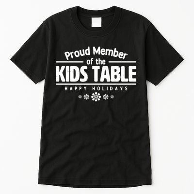 Thanksgiving Christmas Happy Holidays Proud Member Of Dinner Table For Children Tall T-Shirt