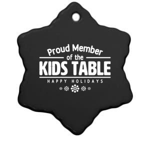 Thanksgiving Christmas Happy Holidays Proud Member Of Dinner Table For Children Ceramic Star Ornament